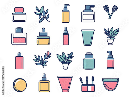 Beauty product packaging mockup illustration