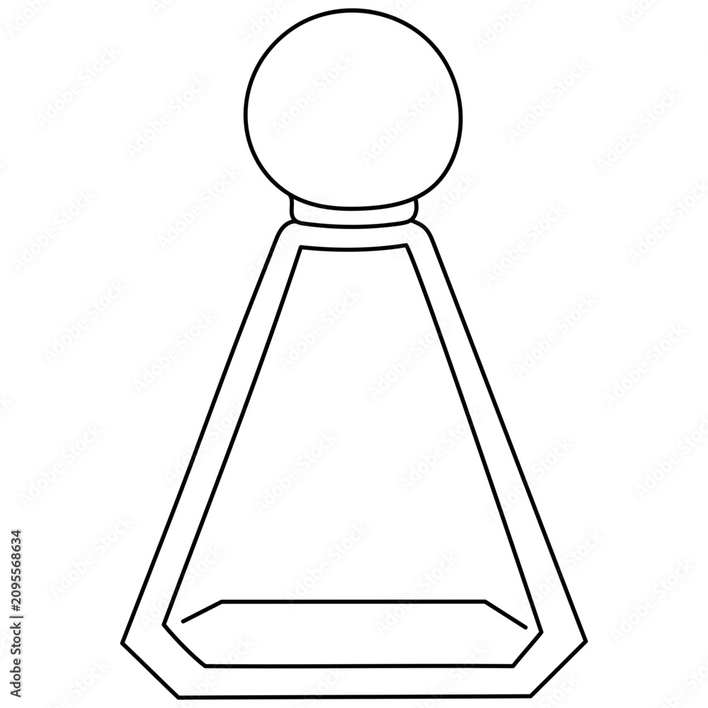 Naklejka premium Outline of a Perfume Bottle
