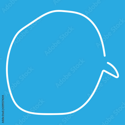 Canvastavla メッセージやセリフに使える手描きのふきだし_線画_丸_白_9