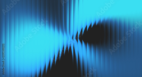 Fotografía Abstract Blue Gradient Fractal Background with Futuristic Light Distortion and D