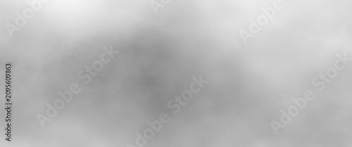 Tableau sur toile Gray smoke curls and mist layers on a white background