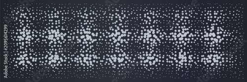 Tableau sur toile Abstract gray halftone dot pattern with varying density
