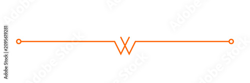 Foto Minimal orange decorative horizontal divider line geometric geometric elegant se