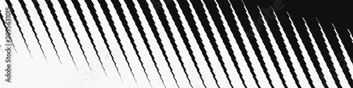 Fotografi Diagonal halftone pattern with staggered lines on a white background a monochrom