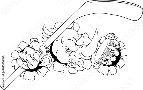 A rhino or rhinoceros ice h...