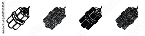 Quadro su tela A collection of dynamite sticks bound together with a fuse, symbolizing potentia