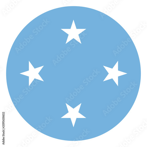 Foto Circle Federated States of Micronesia Flag Oceania Country