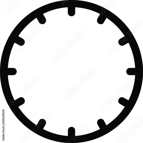 Obraz na płótnie Circular dial with notches representing time or measurement