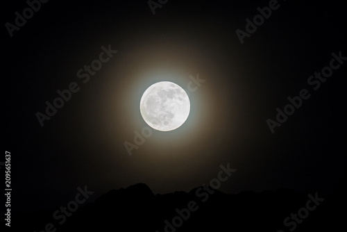 A bright full moon in Yuma, Arizona