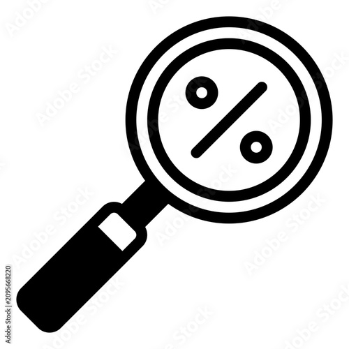 Black Friday Sale Solid Vector Icon Deal Finder