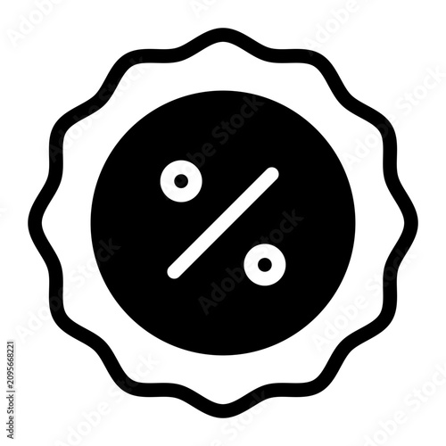Black Friday Sale Solid Vector Promo Badge Design