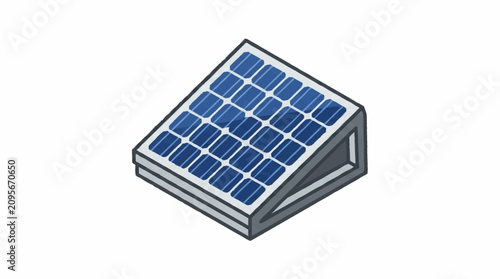 Принти на полотні Blue solar panel array with metallic frame and cells.