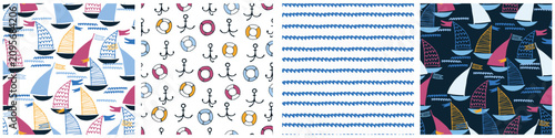 Set of patterns for Wrapping Paper, Gift Wrap, Scrapbook, Print on demand, Craft Paper and Textile Pattern