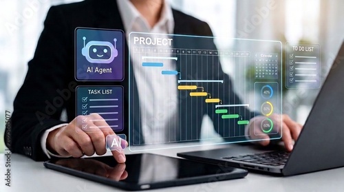 Принти на полотні AI assistant project planning and workflow automation
