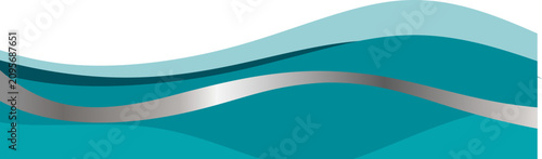 Elegant Wave Footer