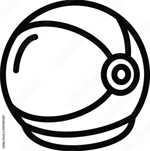 Astronaut space helmet visor outline