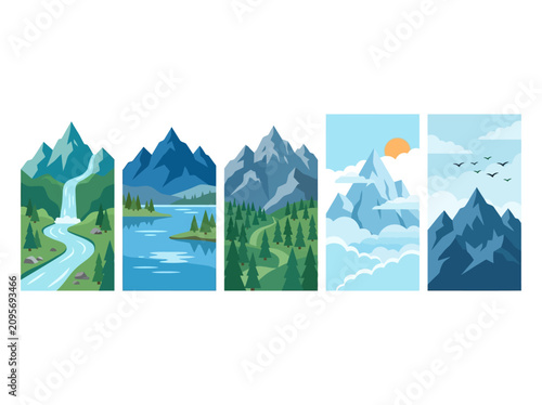 Foto Mountain Landscape Nature Scenes 3.