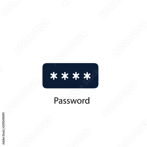 Password vector icon illustration sign