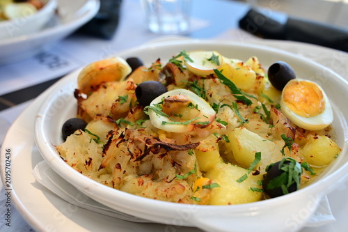 Bacalhau Bras is a traditional Portuguese 