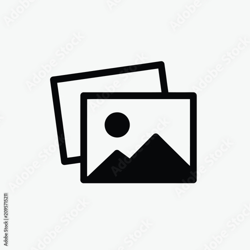 Foto Image gallery icon, photo album symbol, picture viewer sign, vector illustration