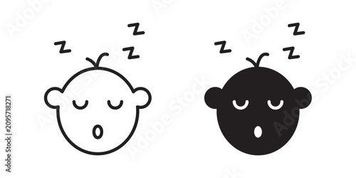 Baby sleeping icon