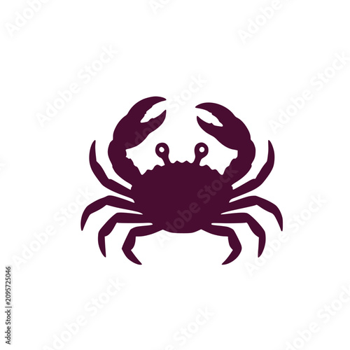 Obraz na plátně Creepy Halloween marine theme underwater ocean crab animal with large sharp pinc