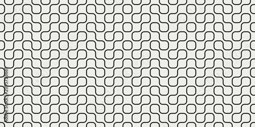 Abstract seamless geometric pattern formed by rounded square connected to each other. Bold liquid shapes in a seamless bento grid pattern. Design can be use for backgrounds, packaging, or design