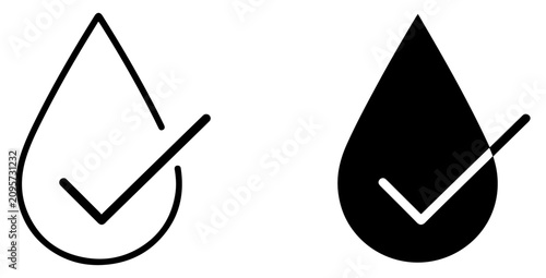 Принти на полотні purity tested icon outline vector pack