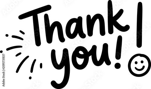 Fotografía Handwritten thank you message