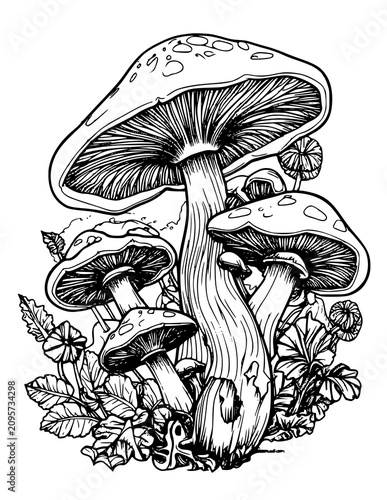 mushroom in the grass