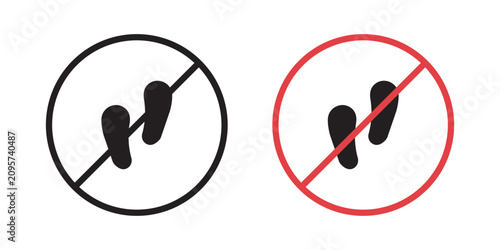 Cuadro en lienzo No foot print sign
