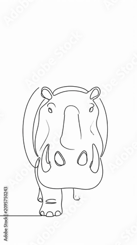 Black line art sprout illustration on white background.