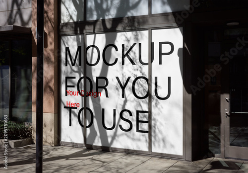 Mockup Of Customizable Signage On Building