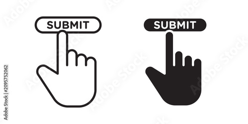 Bild auf Leinwand Submit button icon