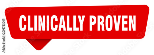 Obraz na plátně clinically proven red sticker isolated on transpatent background