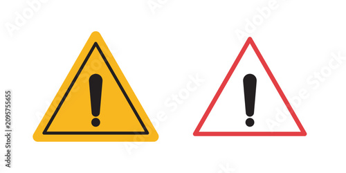 Warning sign with exclamation point