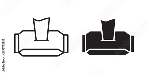 Foto wet tissue wipes icon