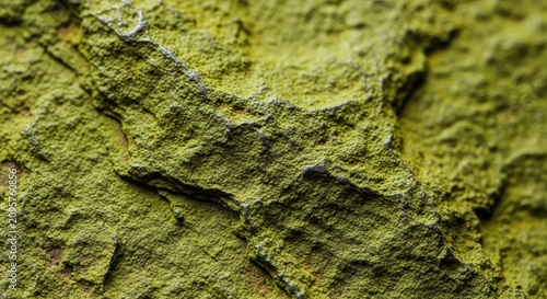 Detailed, macro photograph showing the subtle deep olive green texture of a rough, weathered natural stone or oxidized metal surface, horizontal, natural, close up
