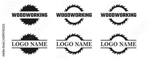 Quadro em tela saw blade logo design, symbol, icon, vector, industry, vintage, wood sawing logo