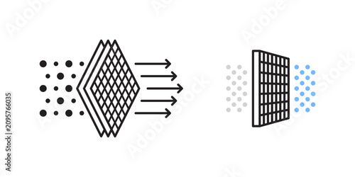 Fotografía Diagram illustrating how multiple layers of material capture and separate partic