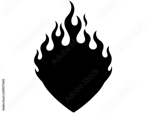 FLAME HEART SILHOUETTE
