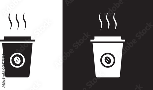 Hot coffee cup icon
