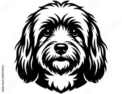 HAVANESE DOG HEAD SILHOUETTE