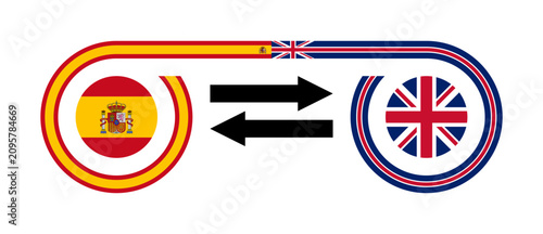 Foto spanish to british english translation icon