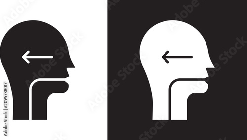 Bilde på lerret Swallowing reflex icon