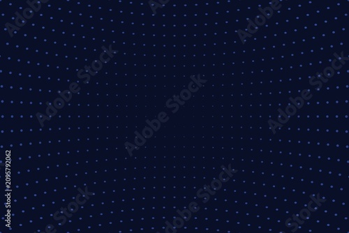 Dark blue background with small light blue dots arranged in a pattern