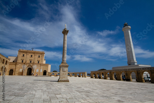 Santa Maria di Leuca, Puglia, southern Italy, basilica and promontory