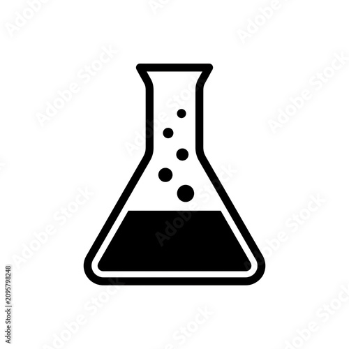 Laboratory erlenmeyer flask icon