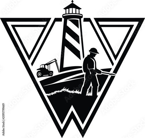 Canvas Print trencher silhouette logo  minimalist silhouette lo