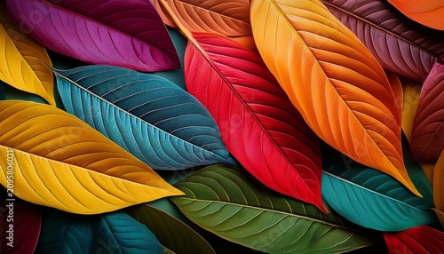 Hojas Naturales De Colores